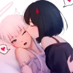 Ảnh anime tình nhân hôn nhau phong cách nhẹ nhàng