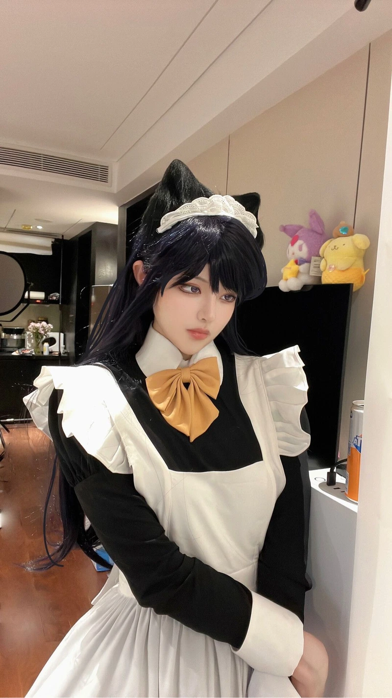Ảnh cosplay hầu gái với outfit maid tinh tế phù hợp avatar đẹp