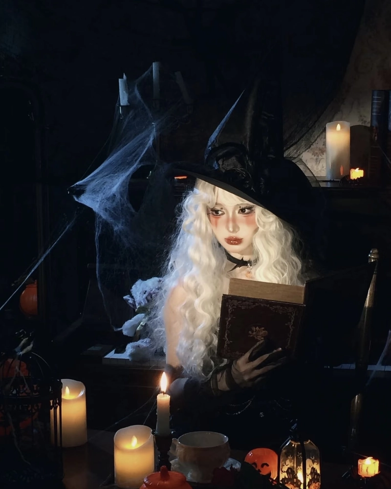 Ảnh cosplay phù thủy biểu cảm lạnh lùng đầy khí chất