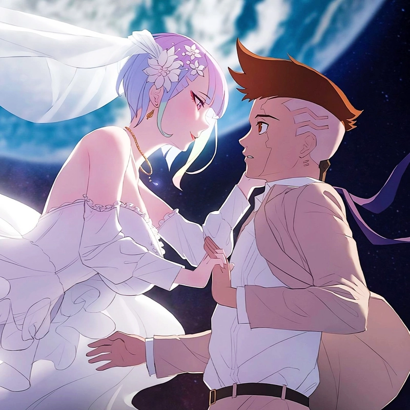 Ảnh cưới anime mang phong cách nhẹ nhàng đầy cuốn hút