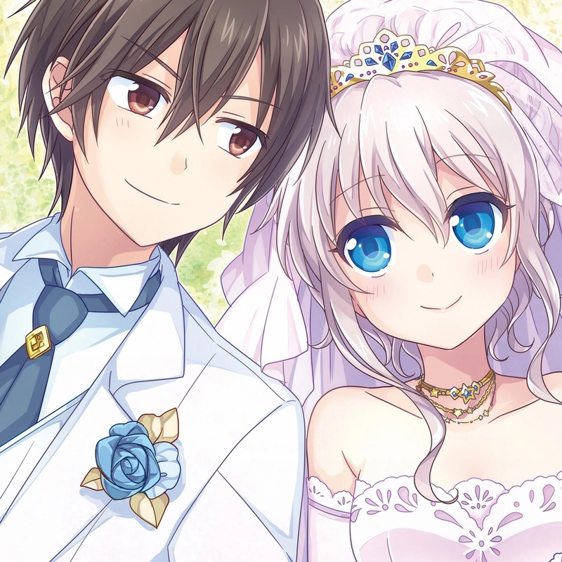 Ảnh cưới anime thể hiện khoảnh khắc thiêng liêng đáng nhớ
