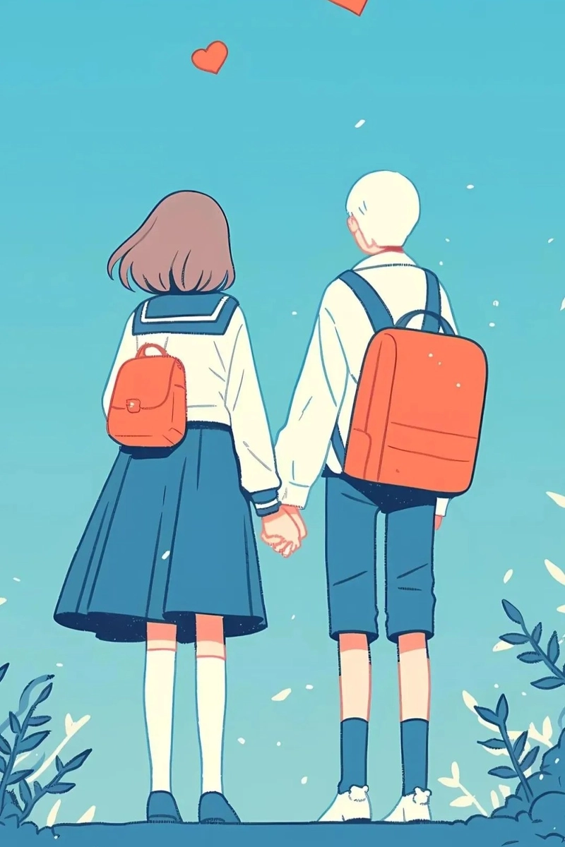 Ảnh nắm tay anime mang cảm giác ấm áp và dịu dàng