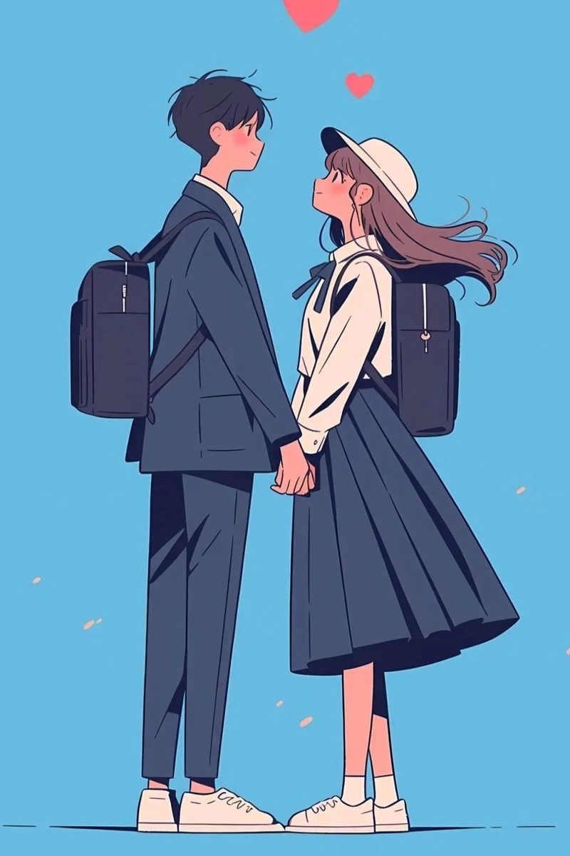 Ảnh nắm tay anime mang cảm giác thân thuộc đầy ấm áp