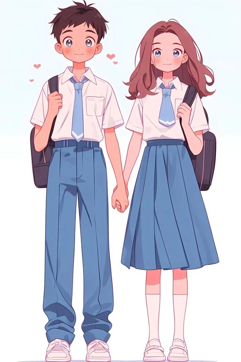 Ảnh nắm tay anime mang phong cách nhẹ nhàng đầy cảm hứng