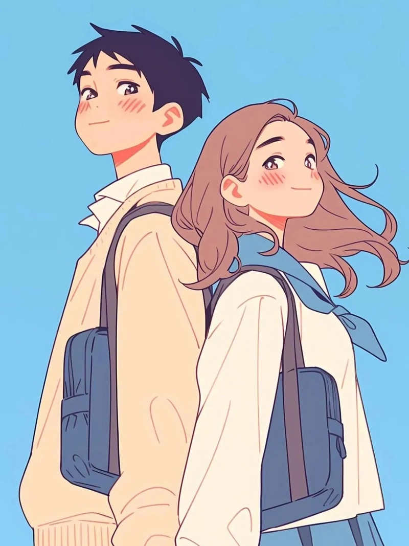 Ảnh nắm tay anime với cử chỉ nhẹ nhàng đầy yêu thương