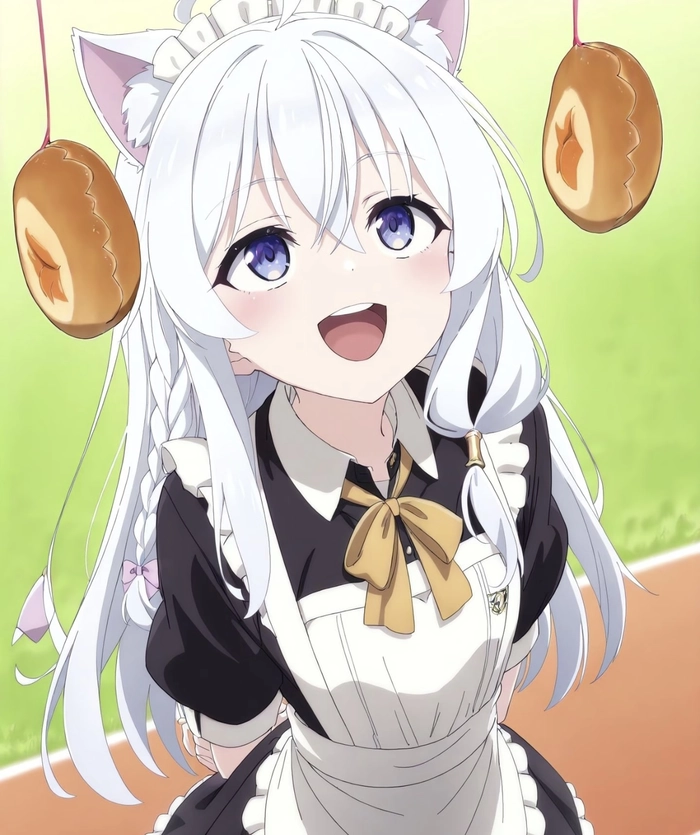 Ảnh rõ anime elaina tạo dáng tự nhiên ngoài trời