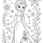 Ảnh tô màu nàng công chúa disney phong cách thanh lịch