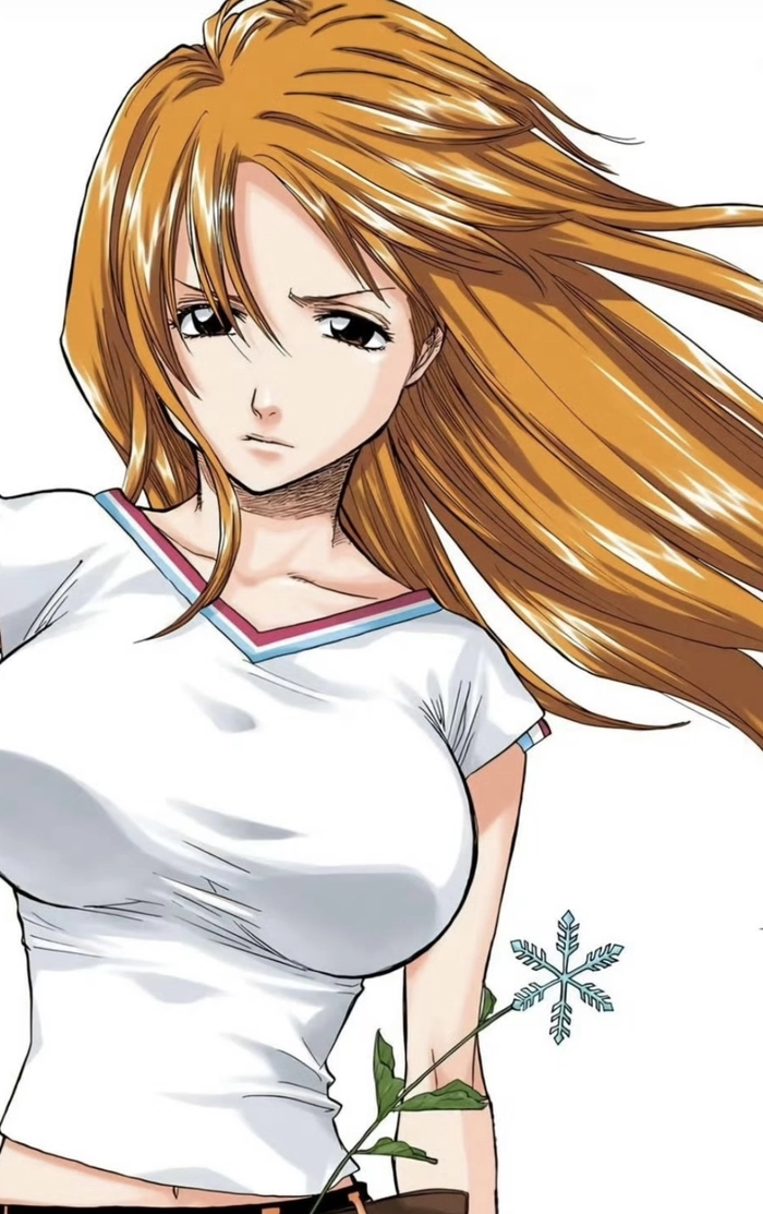 Bức ảnh Inoue Orihime đứng ngoài trời thoáng