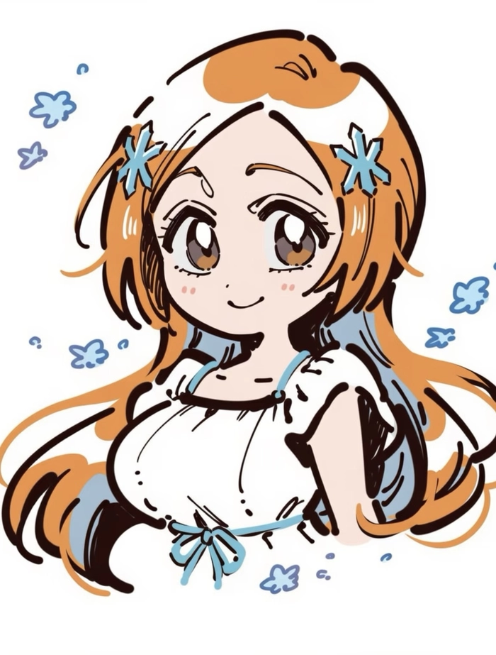 Bức ảnh Inoue Orihime phong cách quen thuộc dễ nhận