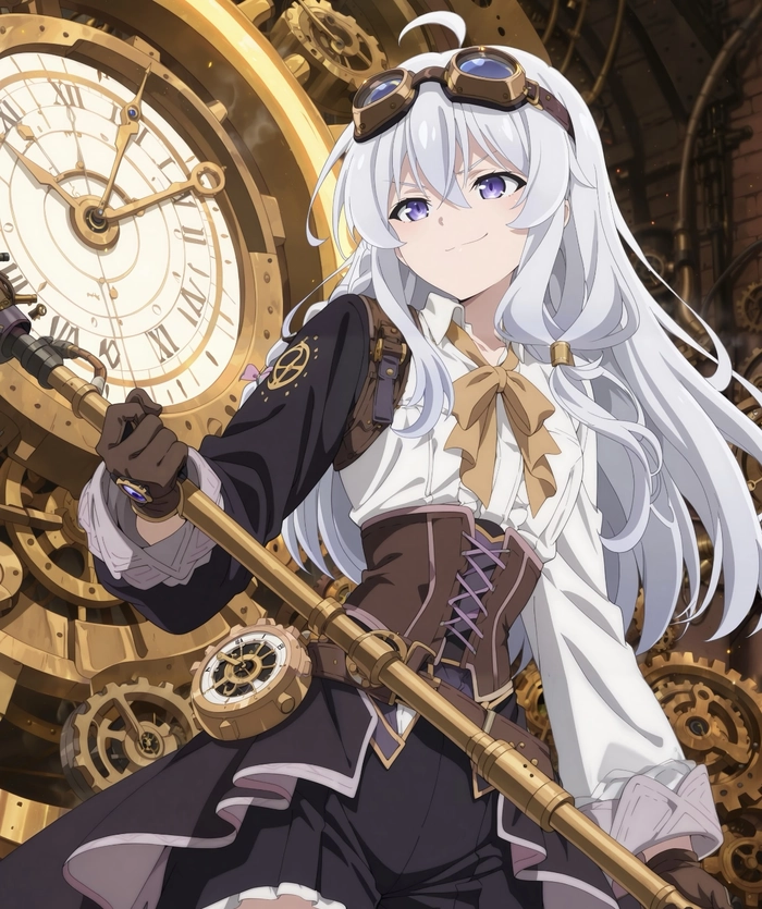 Bức ảnh anime elaina với mái tóc dài đặc trưng
