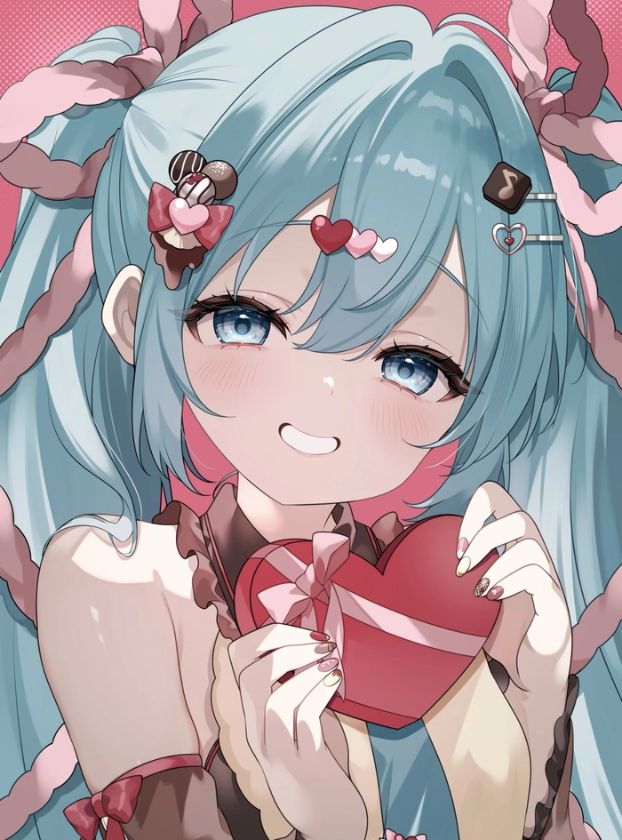 Bức ảnh anime miku tạo dáng quen thuộc dễ nhìn