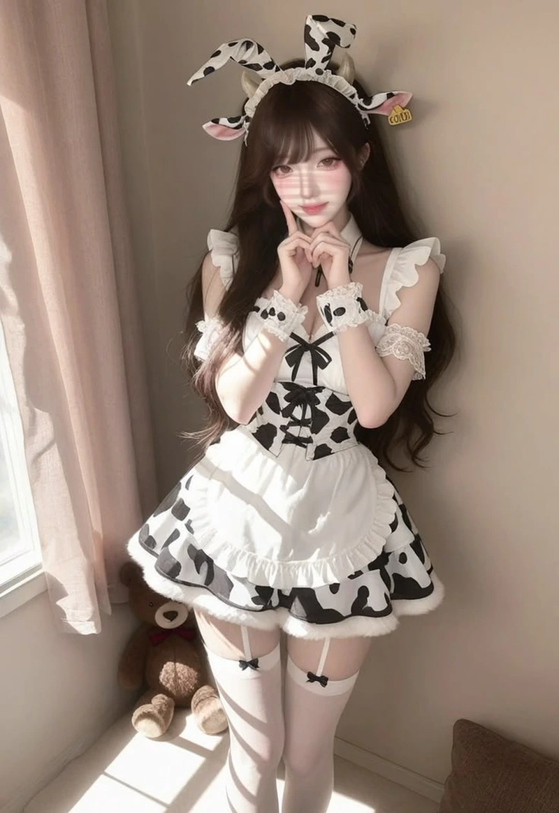 Cosplay bò sữa phong cách gợi cảm nhẹ nhàng cuốn hút tự nhiên