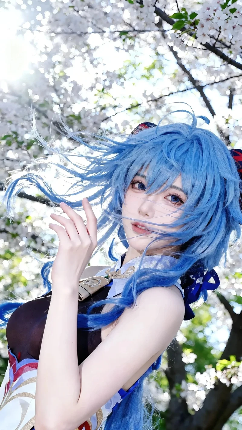 Ganyu cosplay phong cách fantasy phù hợp làm hình nền