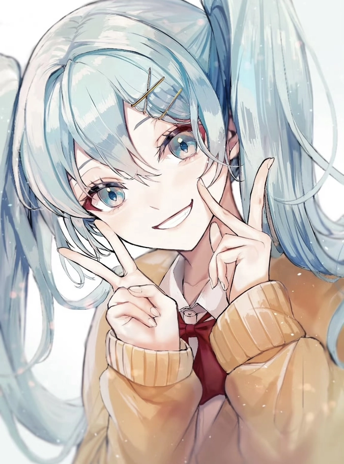 Góc nhìn anime miku đứng một mình rõ nét