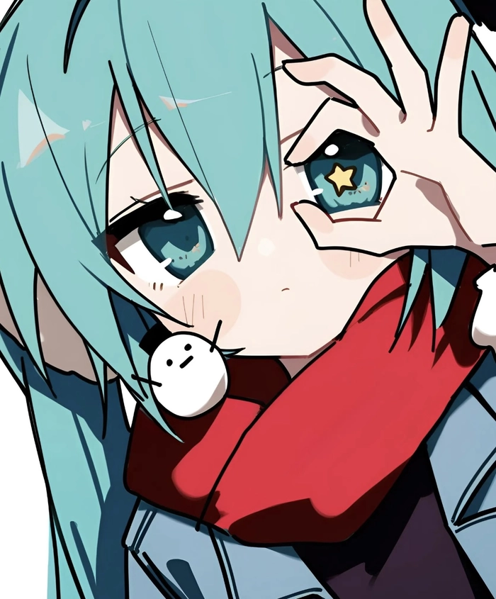 Góc nhìn anime miku tạo dáng quen thuộc dễ nhìn