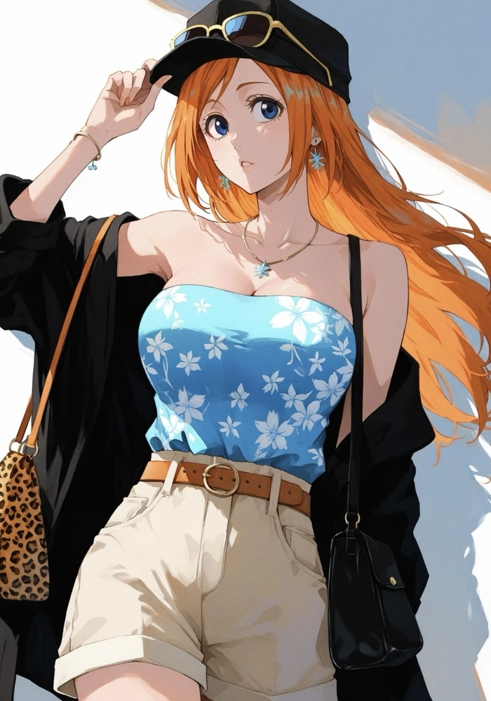 Hình Inoue Orihime nhìn rõ từng chi tiết trang phục