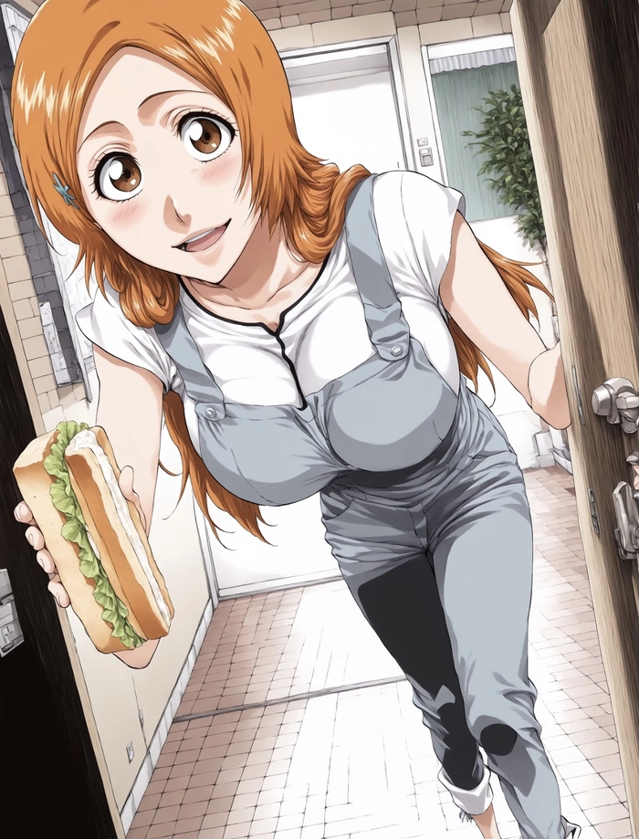 Hình Inoue Orihime với phong cách quen thuộc rõ ràng