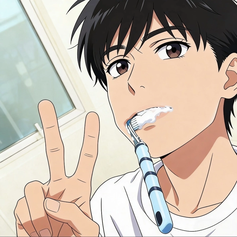 Hình ảnh anime cute nam biểu cảm tinh nghịch đáng mến