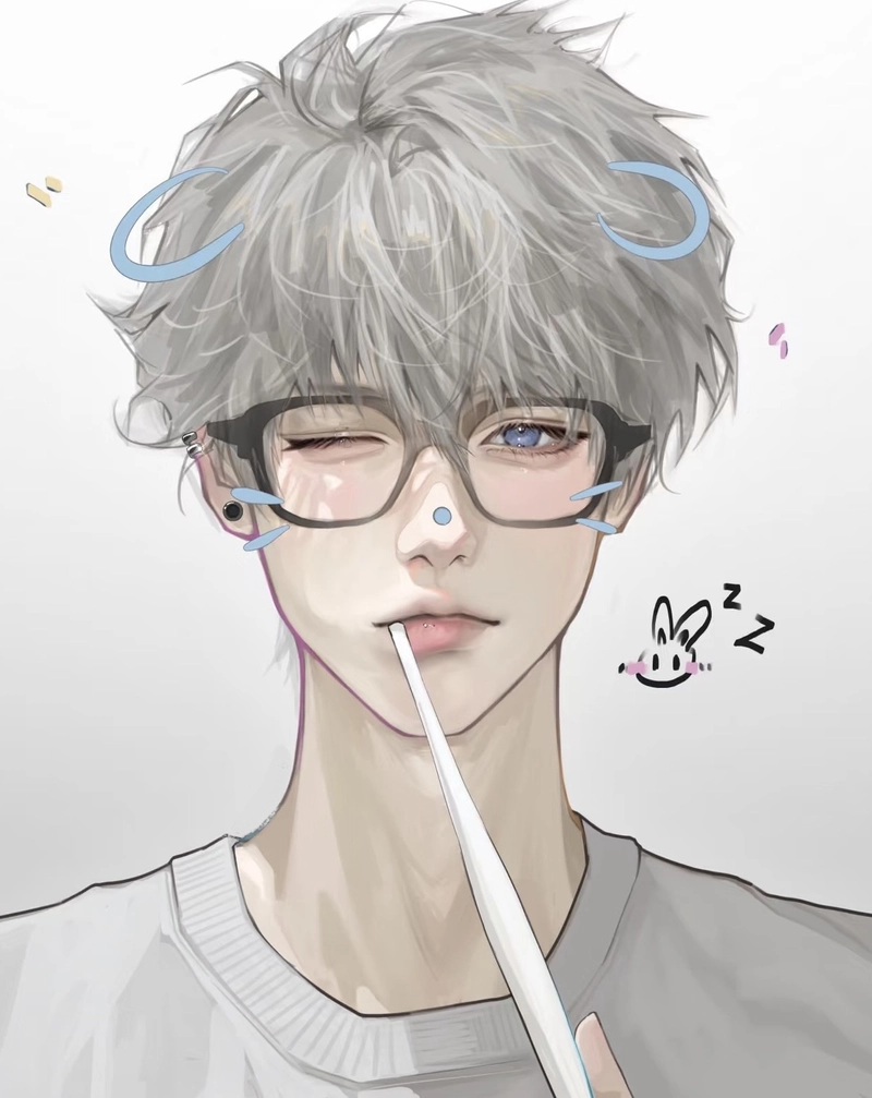 Hình ảnh anime cute nam sở hữu biểu cảm đầy dễ thương