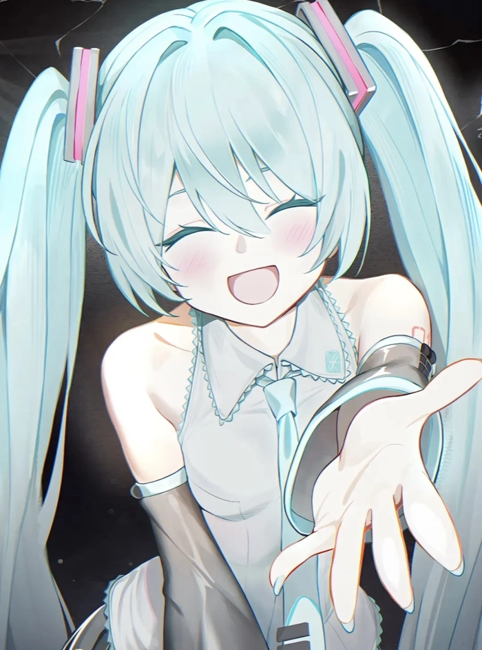 Hình ảnh anime miku tạo dáng đơn giản dễ nhìn