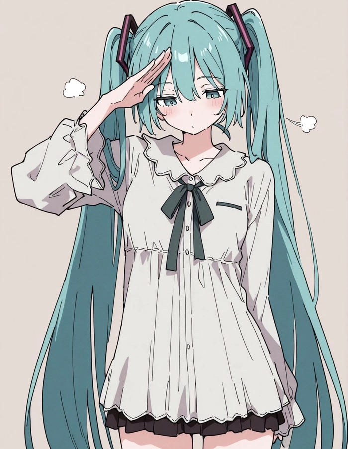 Hình ảnh anime miku với ánh sáng rõ ràng