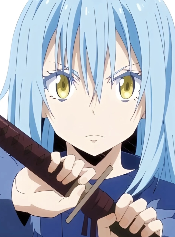 Hình ảnh anime rimuru tạo hình nhẹ nhàng tự nhiên