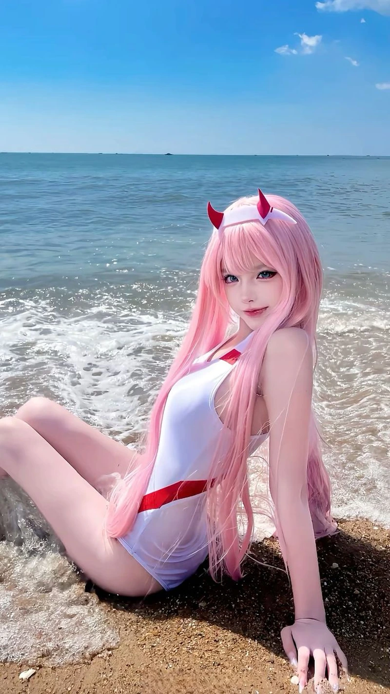 Hình ảnh cosplay anime nữ nổi bật với ánh nhìn trong trẻo