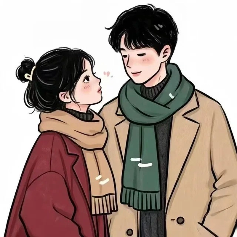 Hình anime cặp đôi với phong cách tình cảm nhẹ nhàng