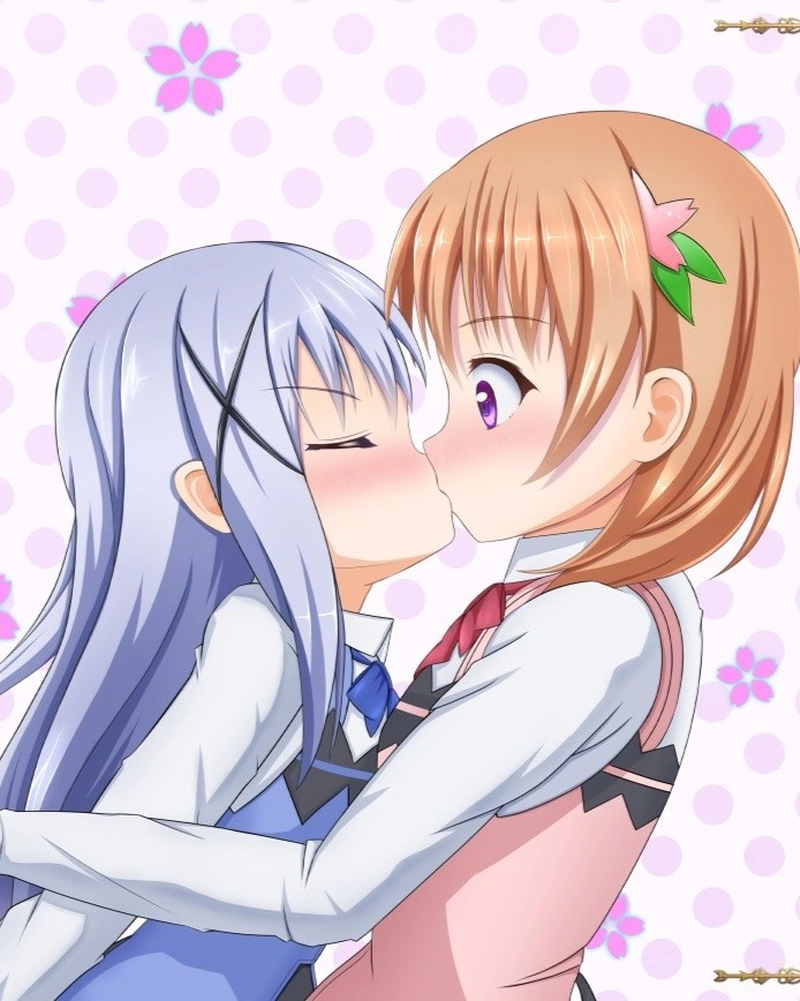 Hình anime đôi hôn nhau với biểu cảm tự nhiên cuốn hút