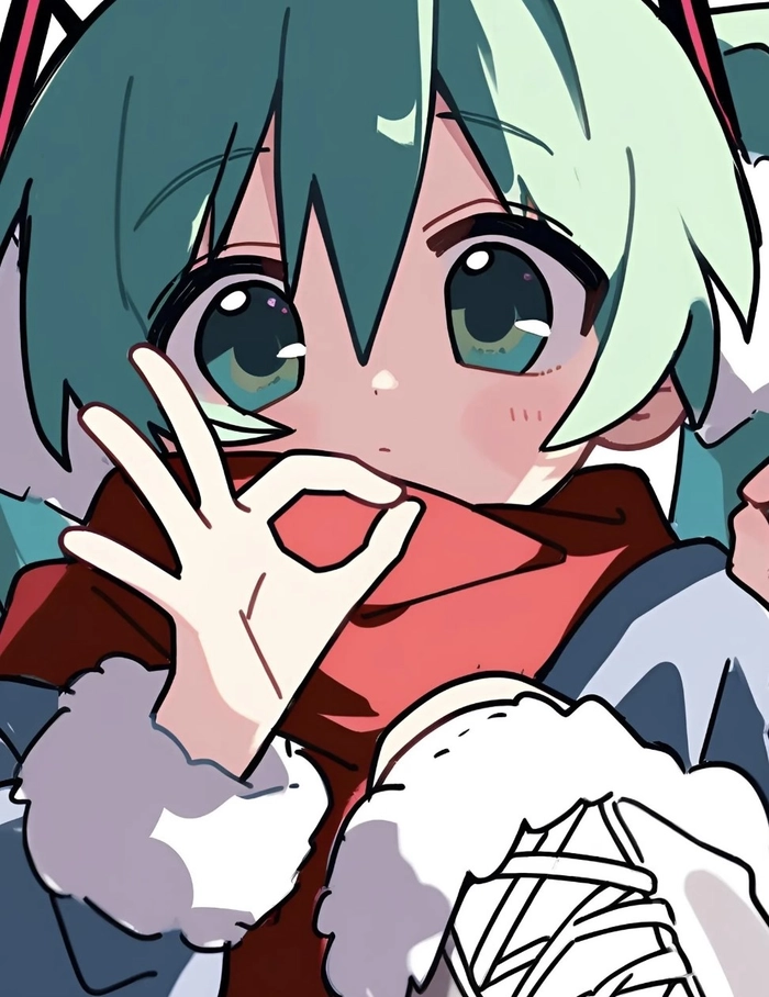 Hình anime miku với trang phục đơn giản dễ nhận