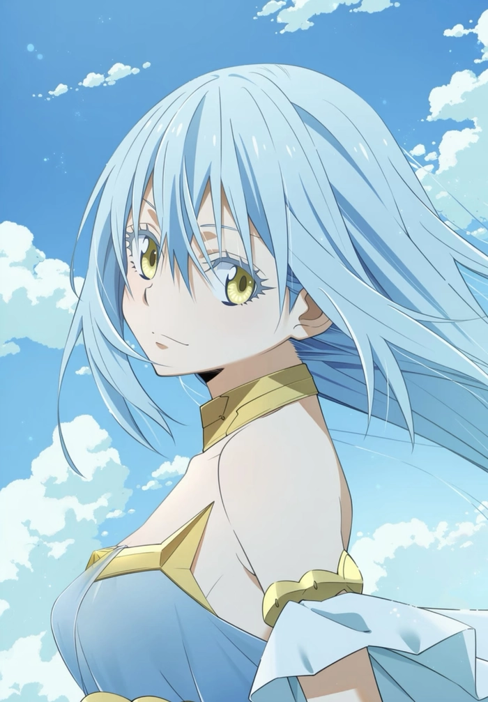 Hình anime rimuru với vẻ ngoài dễ thương rõ nét