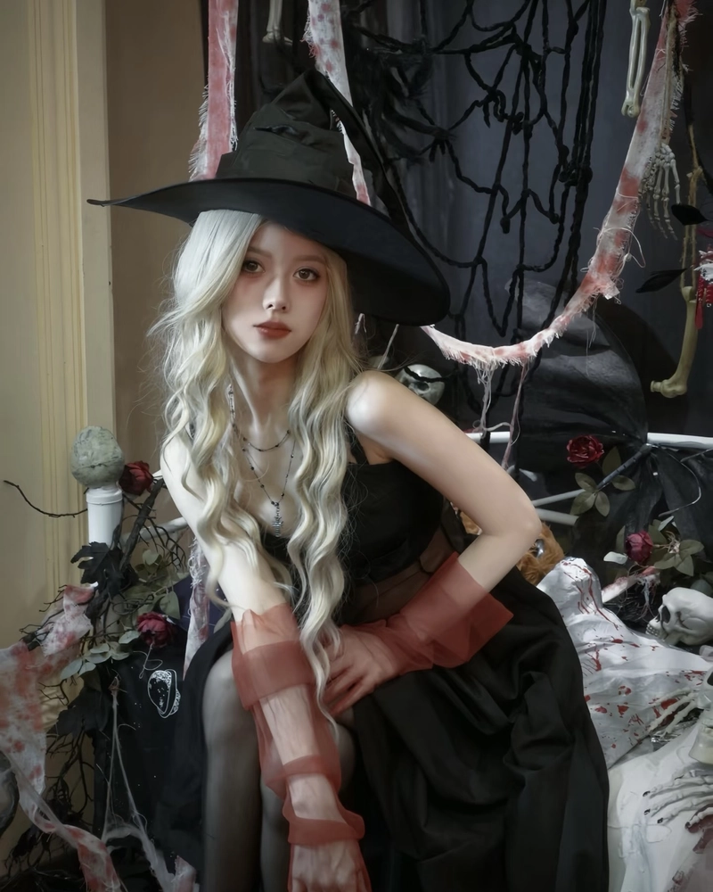 Hình cosplay phù thủy ánh nhìn mê hoặc đầy sức hút