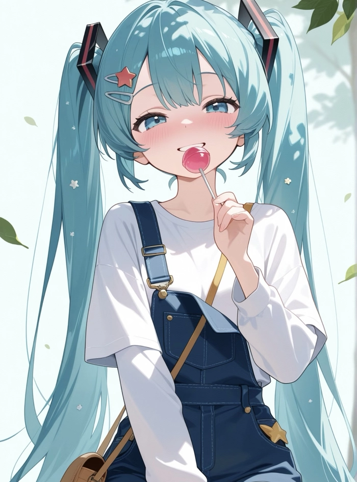 Khoảnh khắc anime miku với ánh sáng nhẹ dễ nhìn