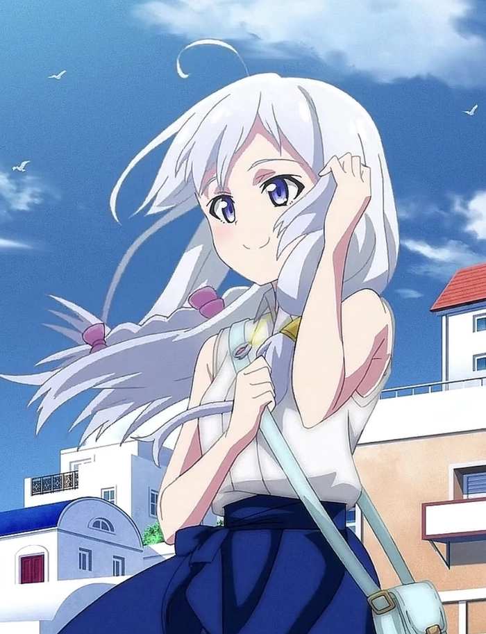 Nền sáng anime elaina đứng trước nền đơn giản