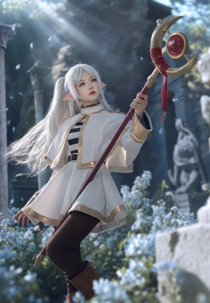 Nét đẹp thanh thoát giúp cosplay Frieren thu hút ánh nhìn