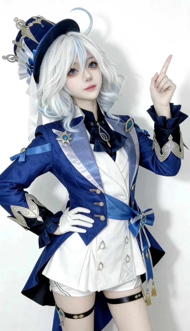 Phong cách quý tộc giúp Furina cosplay nổi bật giữa khung hình