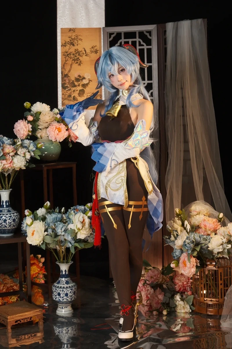 Sừng đặc trưng giúp Ganyu cosplay dễ nhận ra với fan game