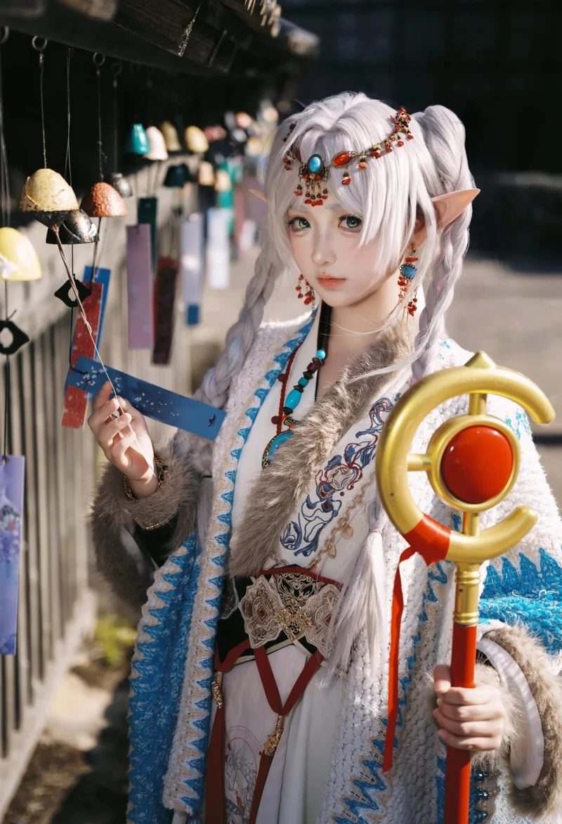 Thần thái bình tĩnh mang nét riêng cho cosplay Frieren