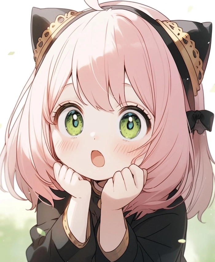 hình anime anya với ánh mắt to tròn dễ thương