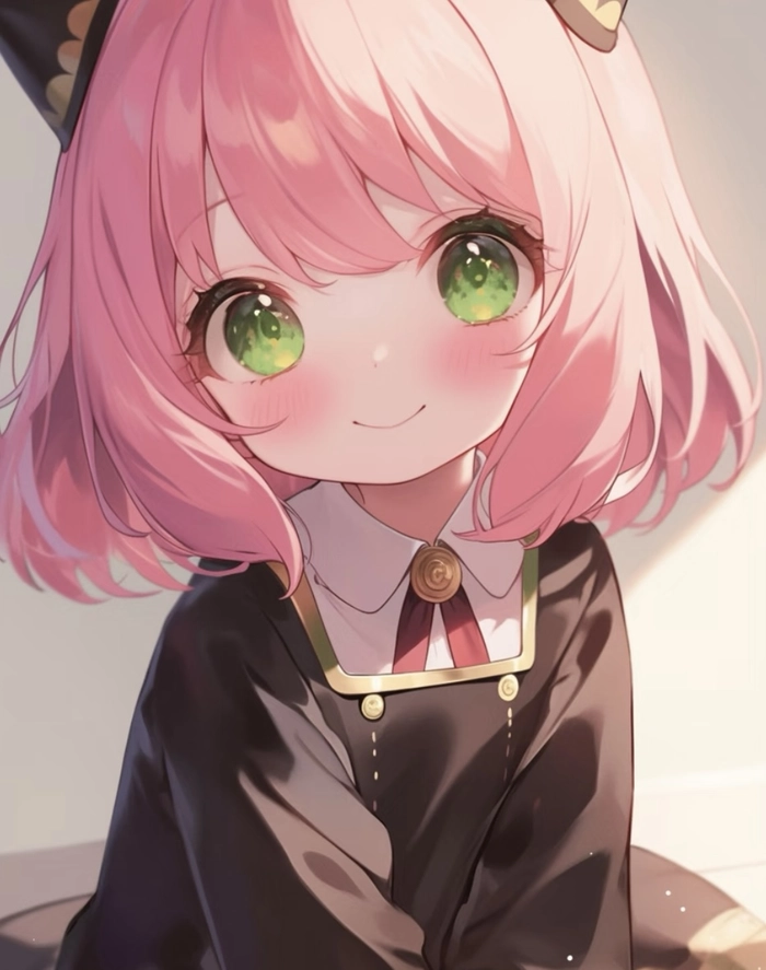 hình anime anya với góc nhìn chính diện