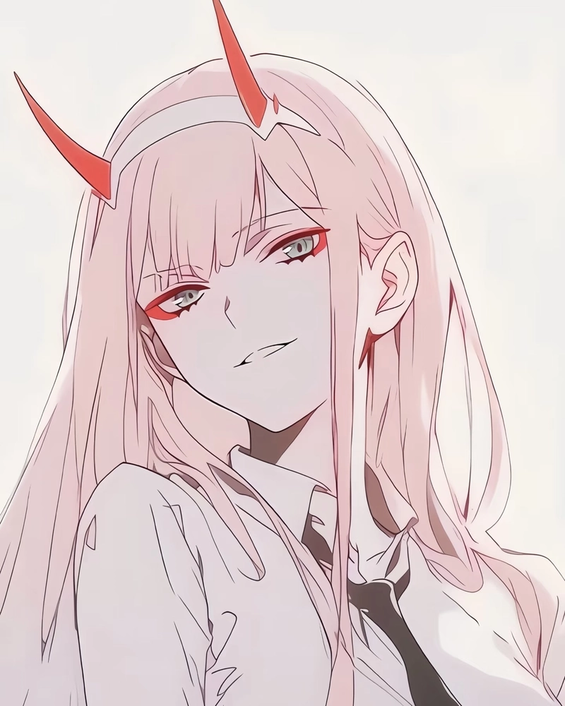 Ảnh Zero Two ngầu với thần thái lạnh lùng bí ẩn