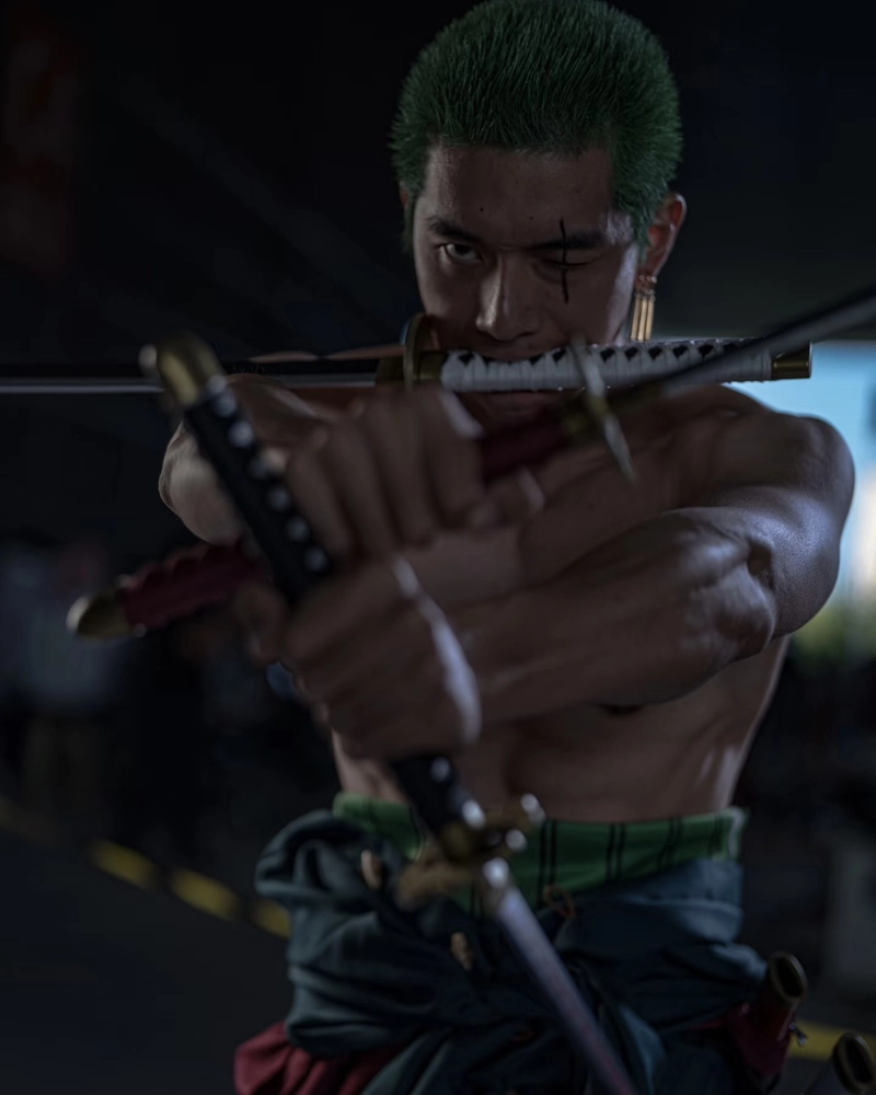 Ảnh Zoro cosplay biểu cảm kiên định đầy sức hút