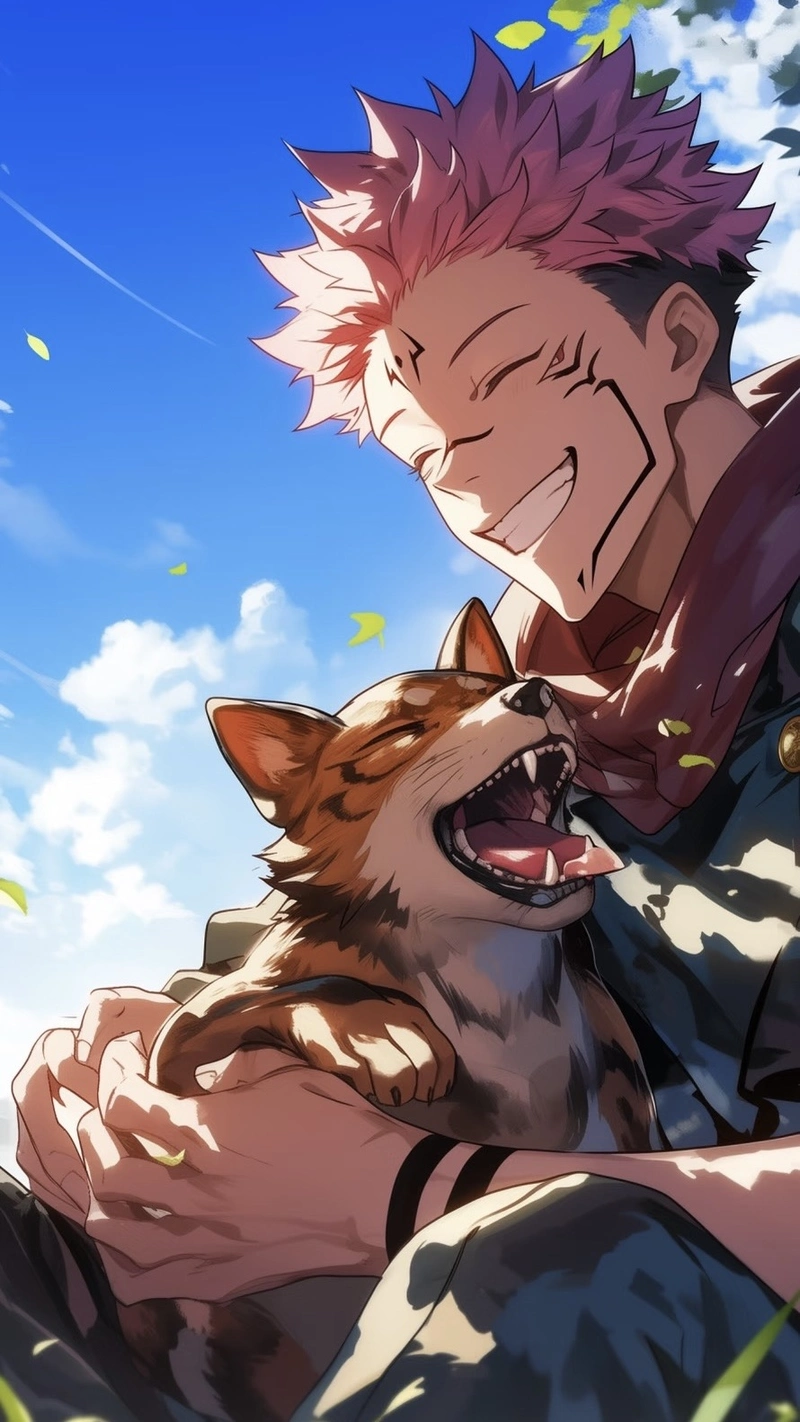 Ảnh anime Sukuna với năng lượng nguy hiểm gây áp lực