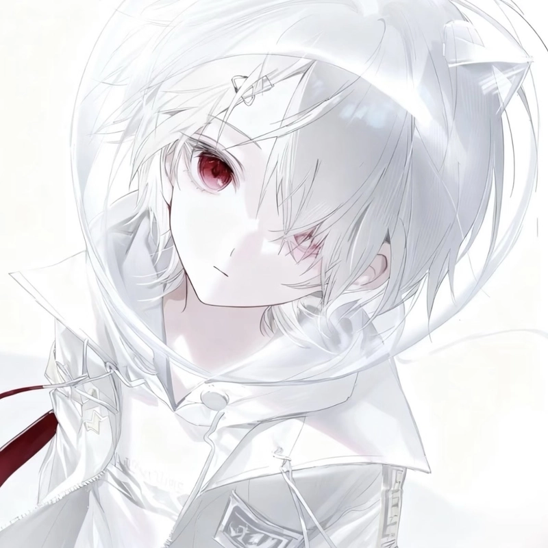 Ảnh anime nam tóc trắng gợi cảm giác lạnh lẽo bí ẩn