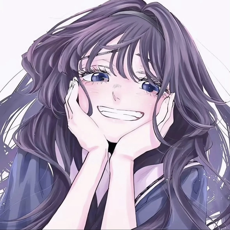 Ảnh anime nữ cute phong cách tối giản rất hài hòa
