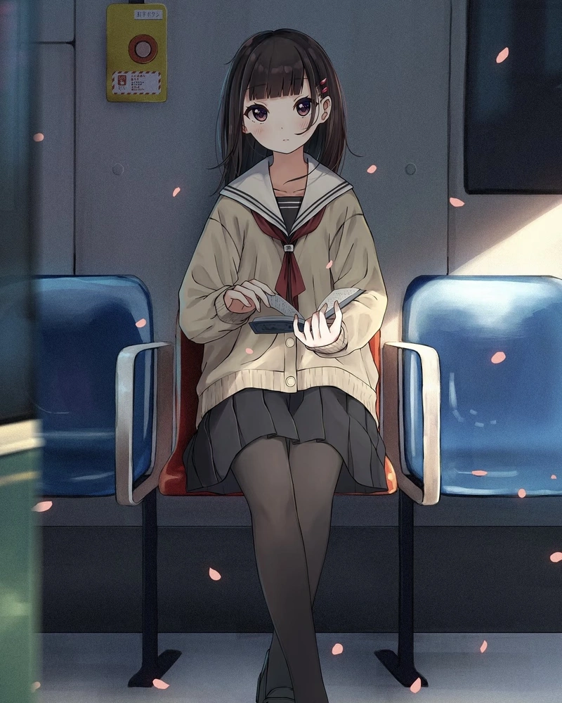 Ảnh anime nữ học sinh đồng phục anime đầy nét nổi bật