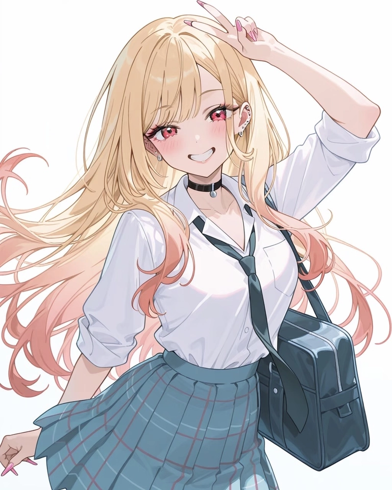 Ảnh anime nữ học sinh tạo hình đáng yêu