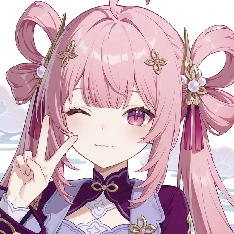 Ảnh anime nữ tóc hồng tạo cảm giác yên bình thư thái