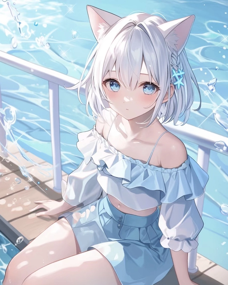 Ảnh anime nữ tóc ngắn mái tóc bob rất dễ thương