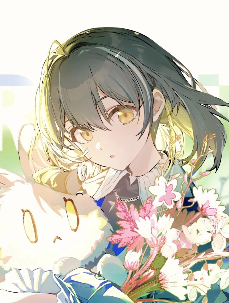 Ảnh anime nữ tóc ngắn tóc đen sáng đầy cá tính